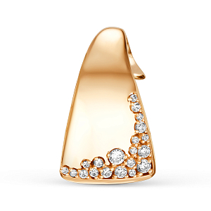 Подвеска из красного золота с фианитами