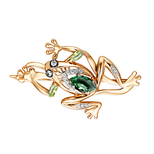 Брошь из красного золота