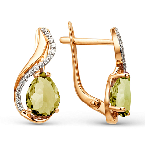 Серьги из красного золота