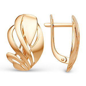 Серьги из красного золота