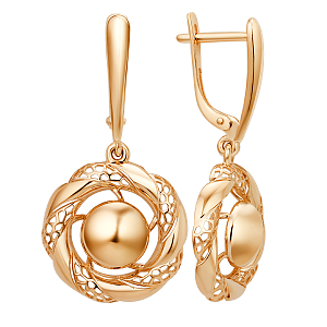 Серьги из красного золота