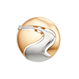 Подвеска из красного золота с фианитом