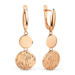 Серьги из красного золота