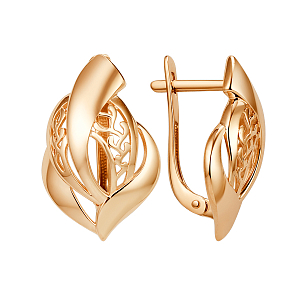 Серьги из красного золота