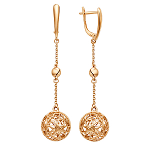 Серьги из красного золота