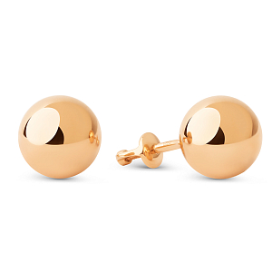 Серьги пусеты из красного золота