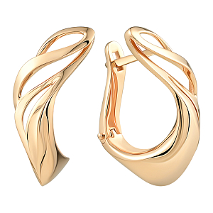 Серьги из красного золота