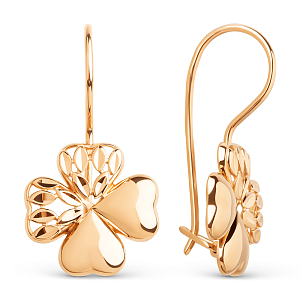 Серьги из красного золота