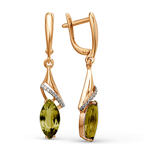 Серьги из красного золота