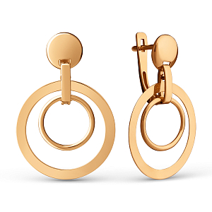 Серьги из красного золота