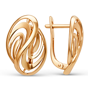 Серьги из красного золота