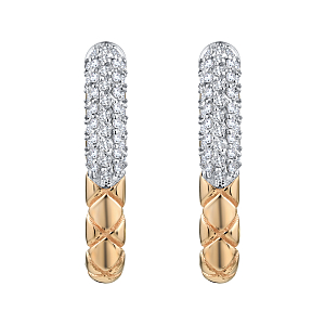 Серьги из красного золота с фианитами