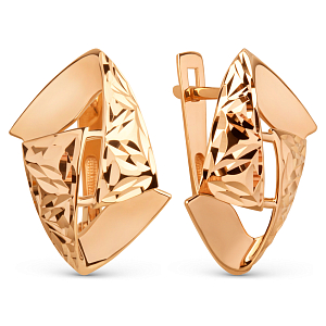 Серьги из красного золота