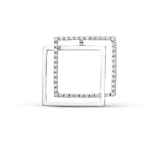 Подвеска из белого золота с фианитами