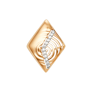 Подвеска из красного золота с фианитами