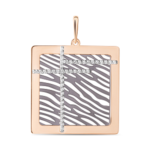 Подвеска из красного золота с фианитами