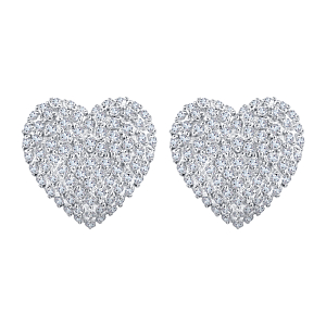 Серьги из красного золота с фианитами