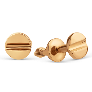 Серьги пусеты из красного золота