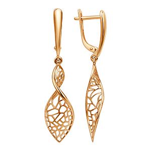 Серьги из красного золота