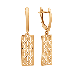 Серьги из красного золота