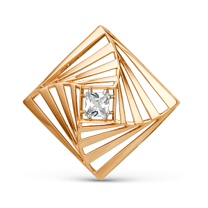 Подвеска из красного золота с фианитом