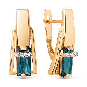 Серьги из красного золота