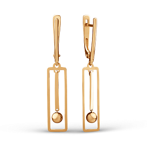 Серьги из красного золота