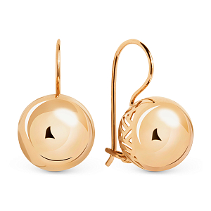 Серьги из красного золота