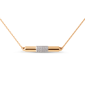 Колье из красного золота с фианитами