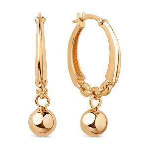 Серьги из красного золота