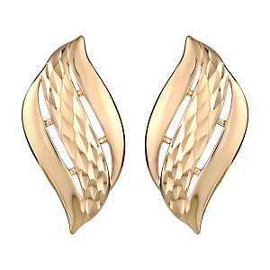 Серьги из красного золота