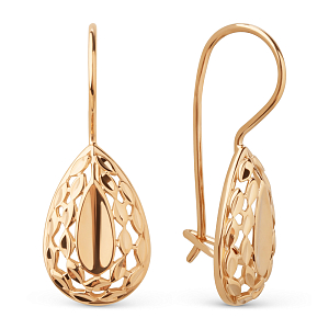 Серьги из красного золота