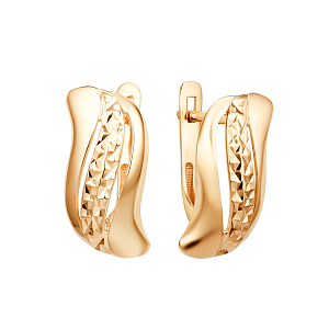 Серьги из красного золота