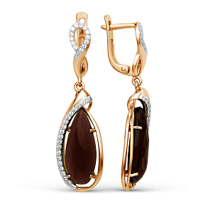 Серьги из красного золота