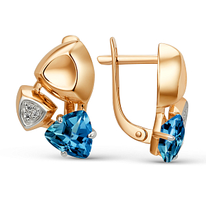 Серьги из красного золота