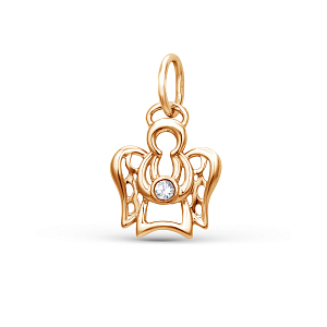 Подвеска из красного золота с фианитом