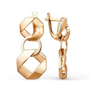 Серьги из красного золота