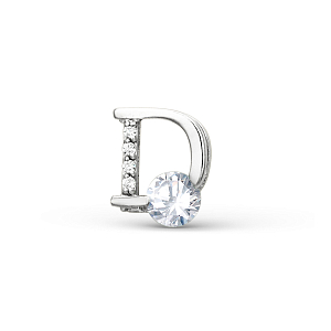 Подвеска из белого золота с фианитами