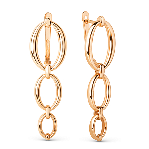 Серьги из красного золота