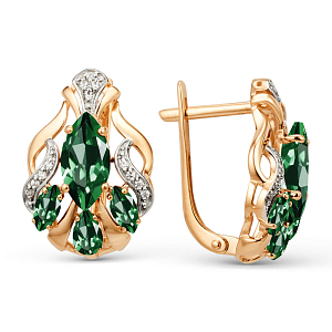 Серьги из красного золота