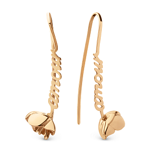 Серьги из красного золота