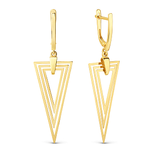 Серьги из желтого золота