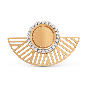 Подвеска из красного золота с фианитами