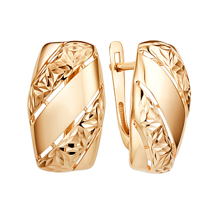 Серьги из красного золота