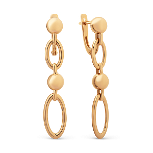 Серьги из красного золота