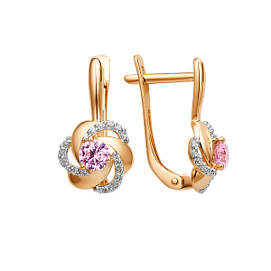 Серьги из красного золота