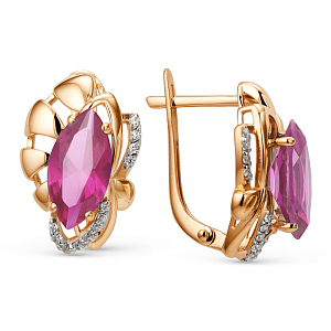 Серьги из красного золота