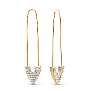 Серьги из красного золота с фианитами