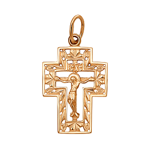 Крест из красного золота