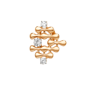 Подвеска из красного золота с фианитами